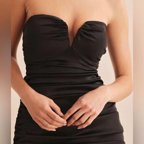 Dynamite Mini Satin Bustier Dress- Size S - Picture 3 of 14